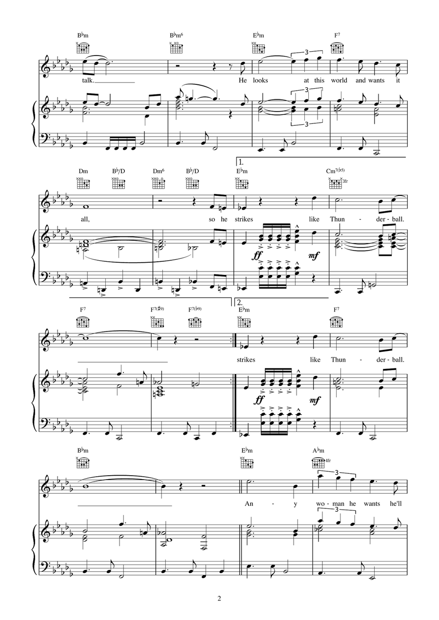 Thunderball Thunderball Acoustic Guitar scores gallery preview page 2