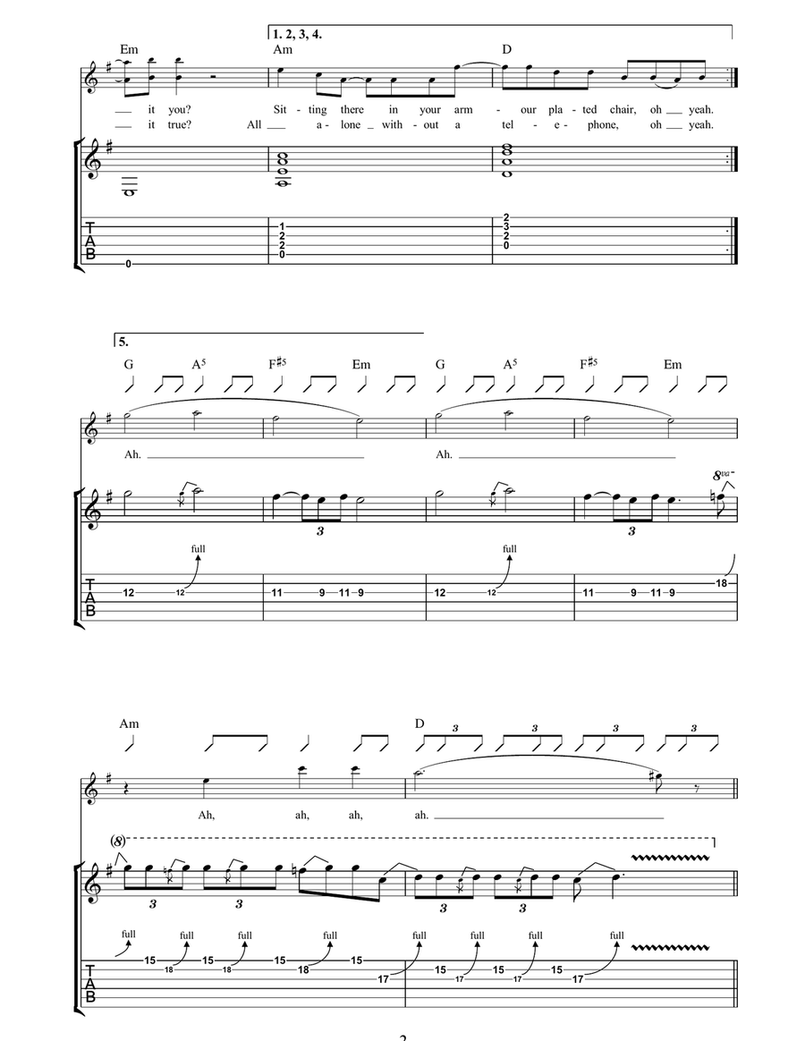 Metal Guru Acoustic Guitar scores gallery preview page 2