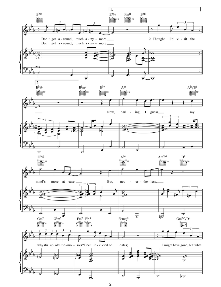Don't Get Around Much Anymore Guitar scores gallery preview page 2