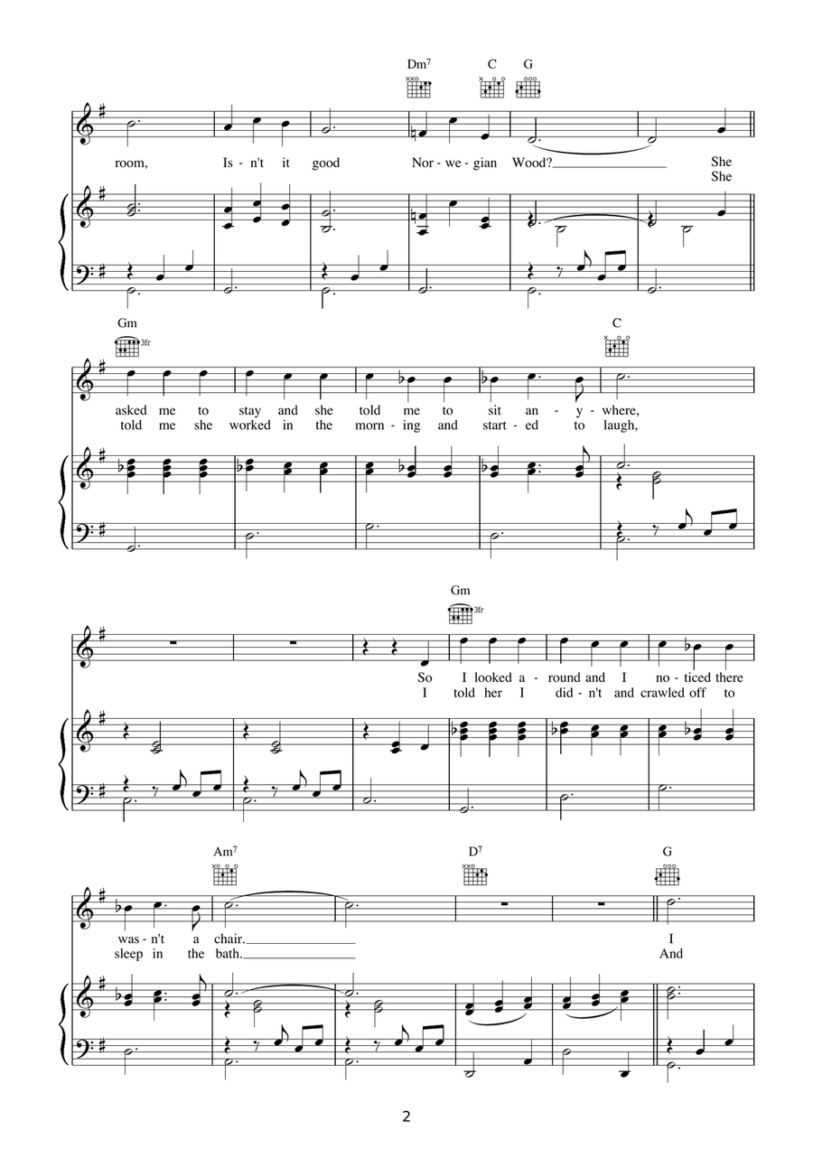 Norwegian Wood Norwegian Wood Acoustic Guitar scores gallery preview page 2