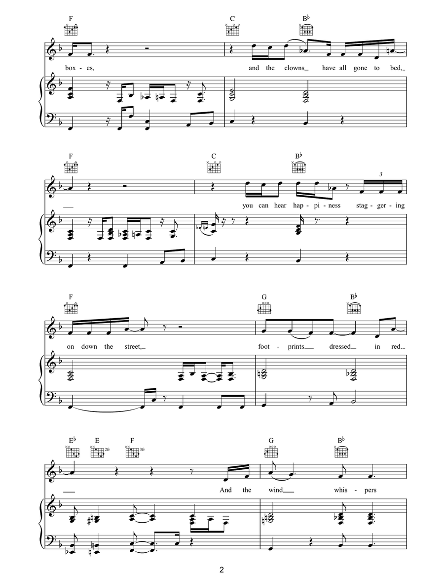 The Wind Cries Mary The Wind Cries Mary Piano, Vocal, Guitar scores gallery preview page 2