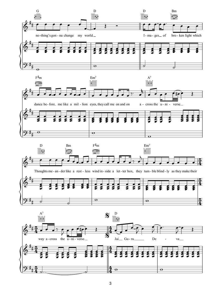 Across The Universe Across The Universe Acoustic Guitar scores gallery preview page 3