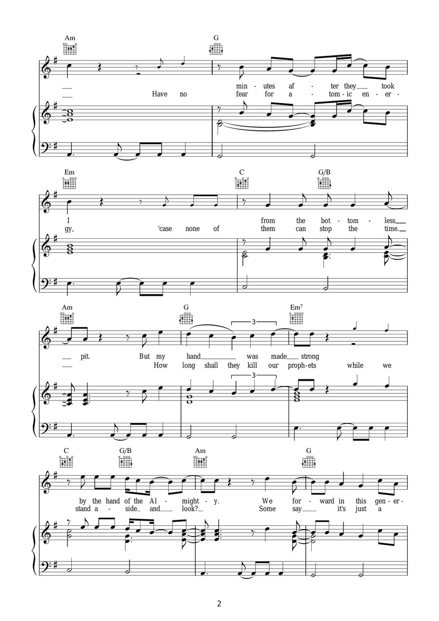 Redemption Song Redemption Song Guitar scores gallery preview page 2