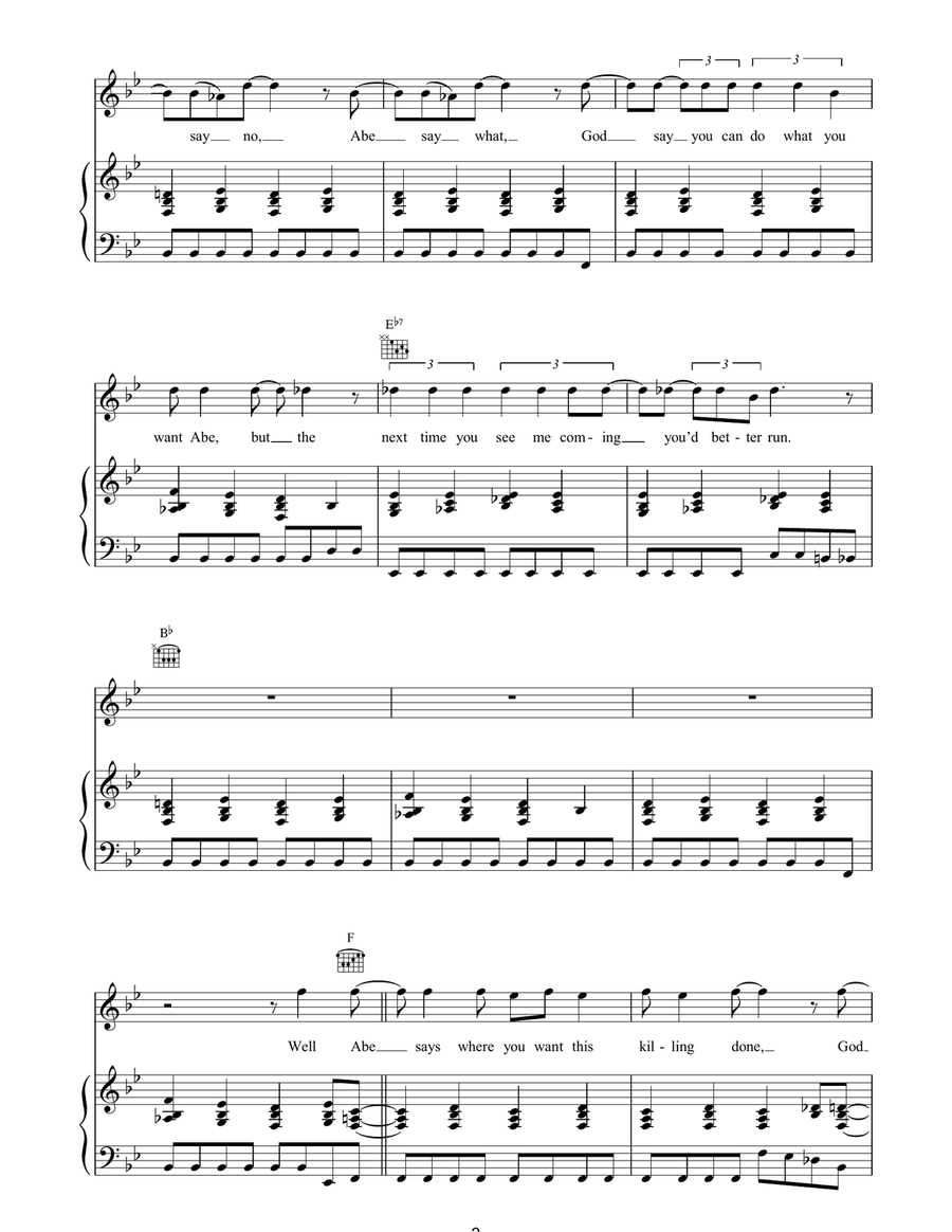 Highway 61 Revisited Piano, Vocal, Guitar scores gallery preview page 2