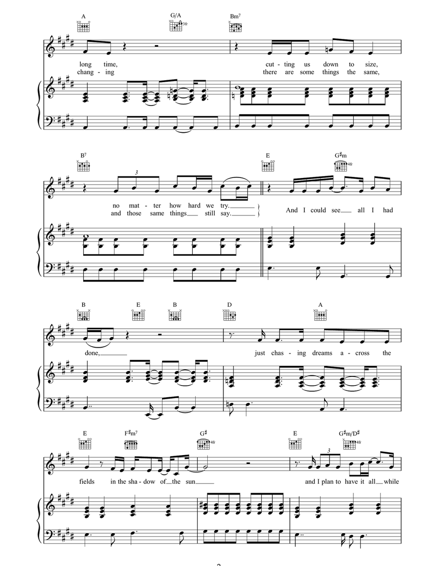 Shadow Of The Sun Acoustic Guitar scores gallery preview page 3