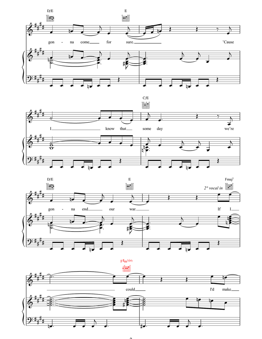 If I Could If I Could Piano, Vocal, Guitar scores gallery preview page 3