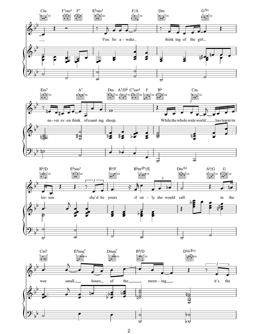 In The Wee Small Hours Of The Morning Guitar scores gallery preview page 2