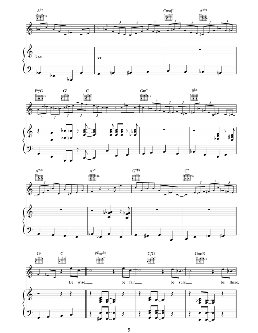 Too Close For Comfort Too Close For Comfort Piano, Vocal, Guitar scores gallery preview page 5