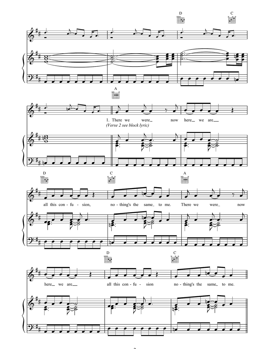 Columbia Columbia Piano, Vocal, Guitar scores gallery preview page 2