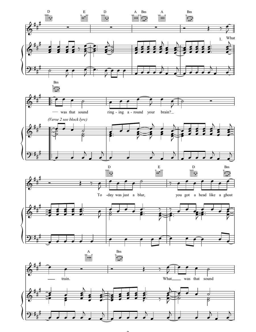 Bring It On Down Piano, Vocal, Guitar scores gallery preview page 2