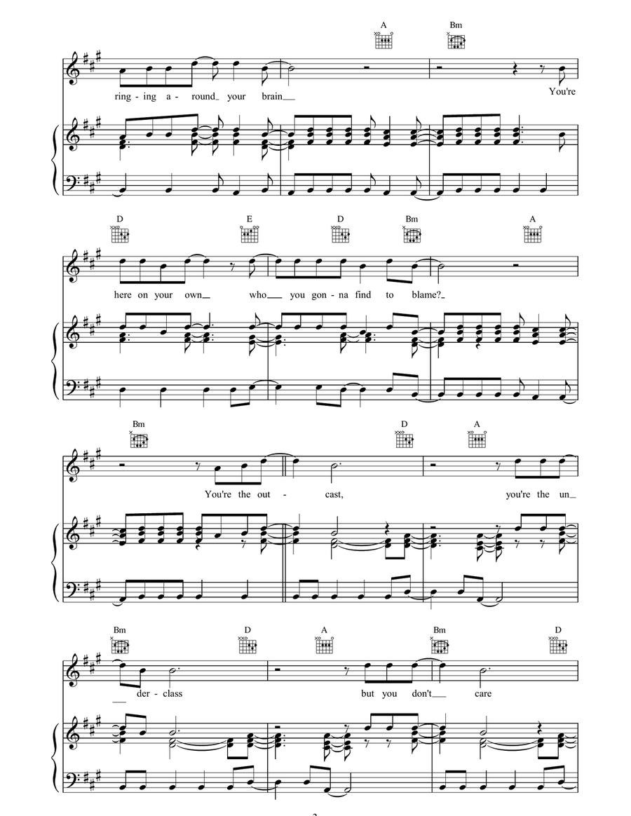 Bring It On Down Piano, Vocal, Guitar scores gallery preview page 3