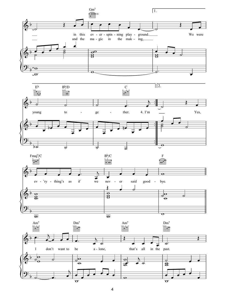 As If We Never Said Goodbye (from Sunset Boulevard) Piano, Vocal, Guitar scores gallery preview page 4