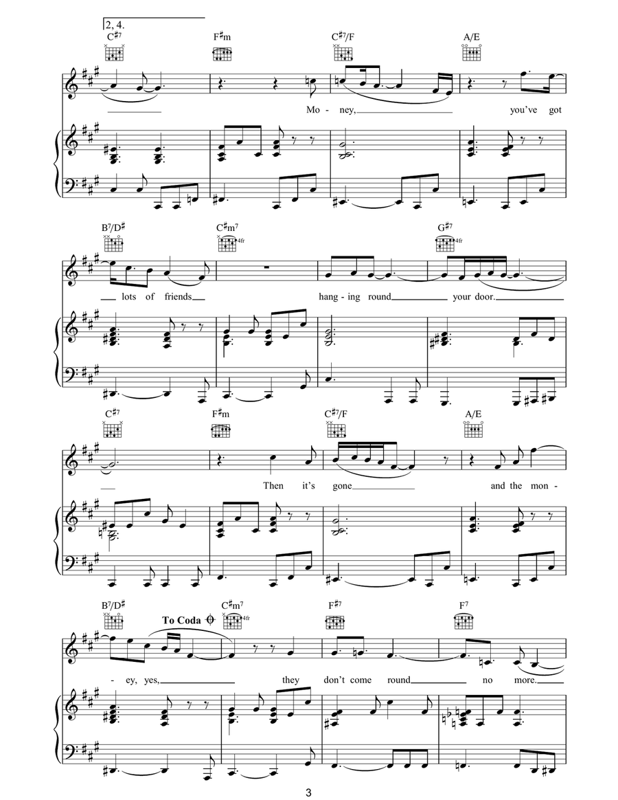 God Bless The Child God Bless The Child Piano, Vocal, Guitar scores gallery preview page 3