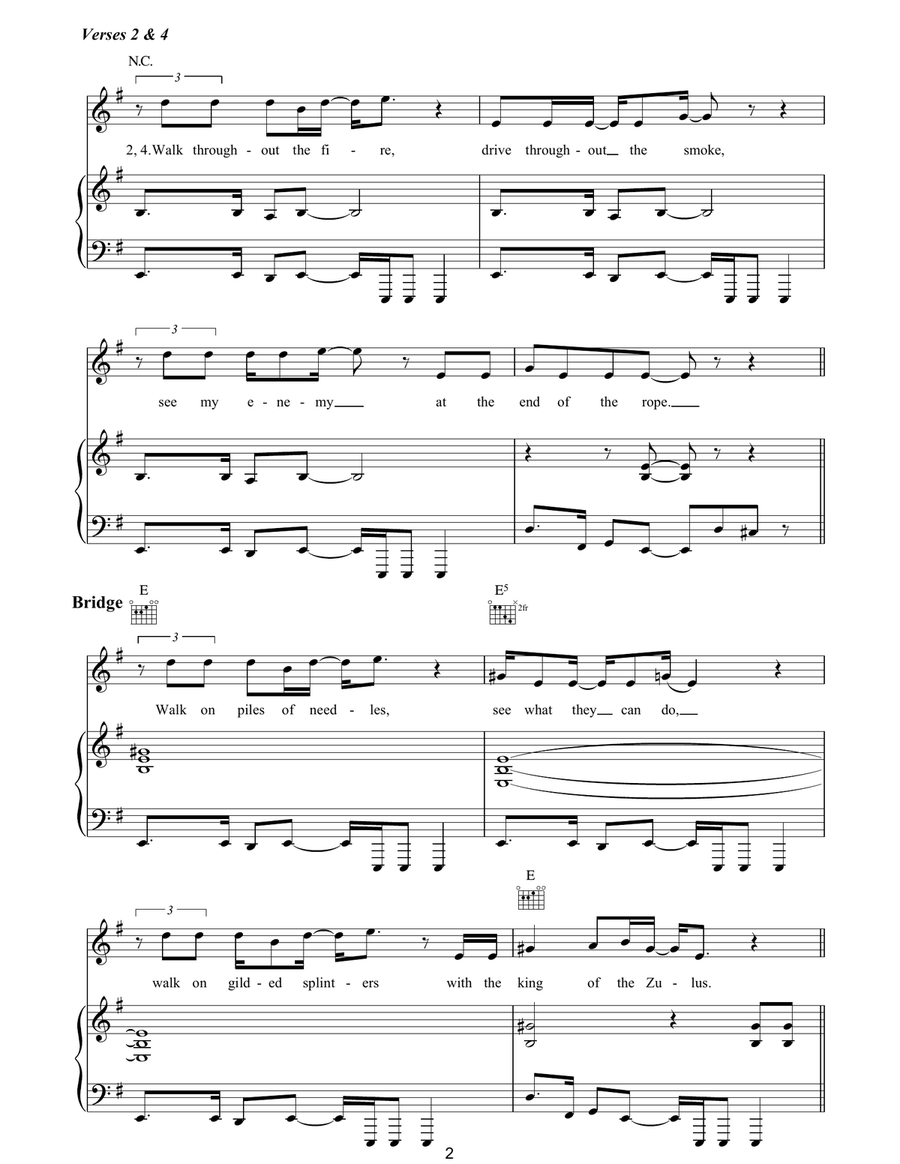 I Walk On Gilded Splinters Acoustic Guitar scores gallery preview page 2