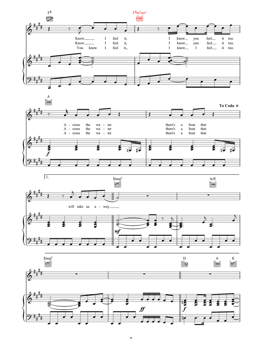 Out Of The Sinking Out Of The Sinking Piano, Vocal, Guitar scores gallery preview page 3