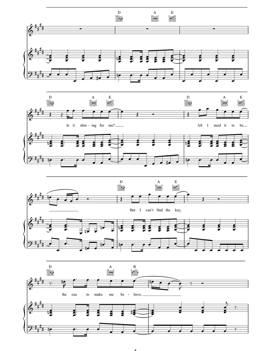 Out Of The Sinking Out Of The Sinking Piano, Vocal, Guitar scores gallery preview page 4