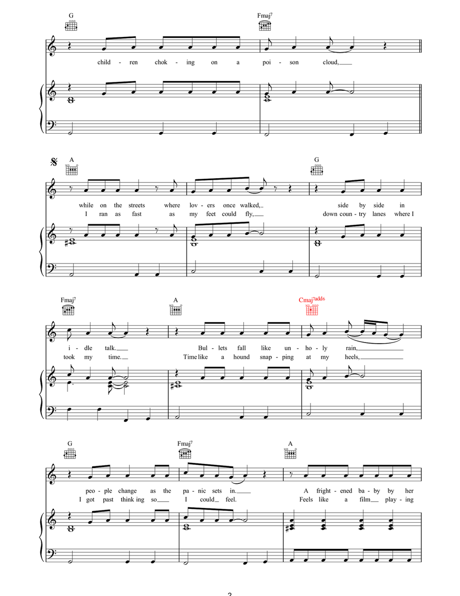 Whirlpool's End Whirlpool's End Piano, Vocal, Guitar scores gallery preview page 2