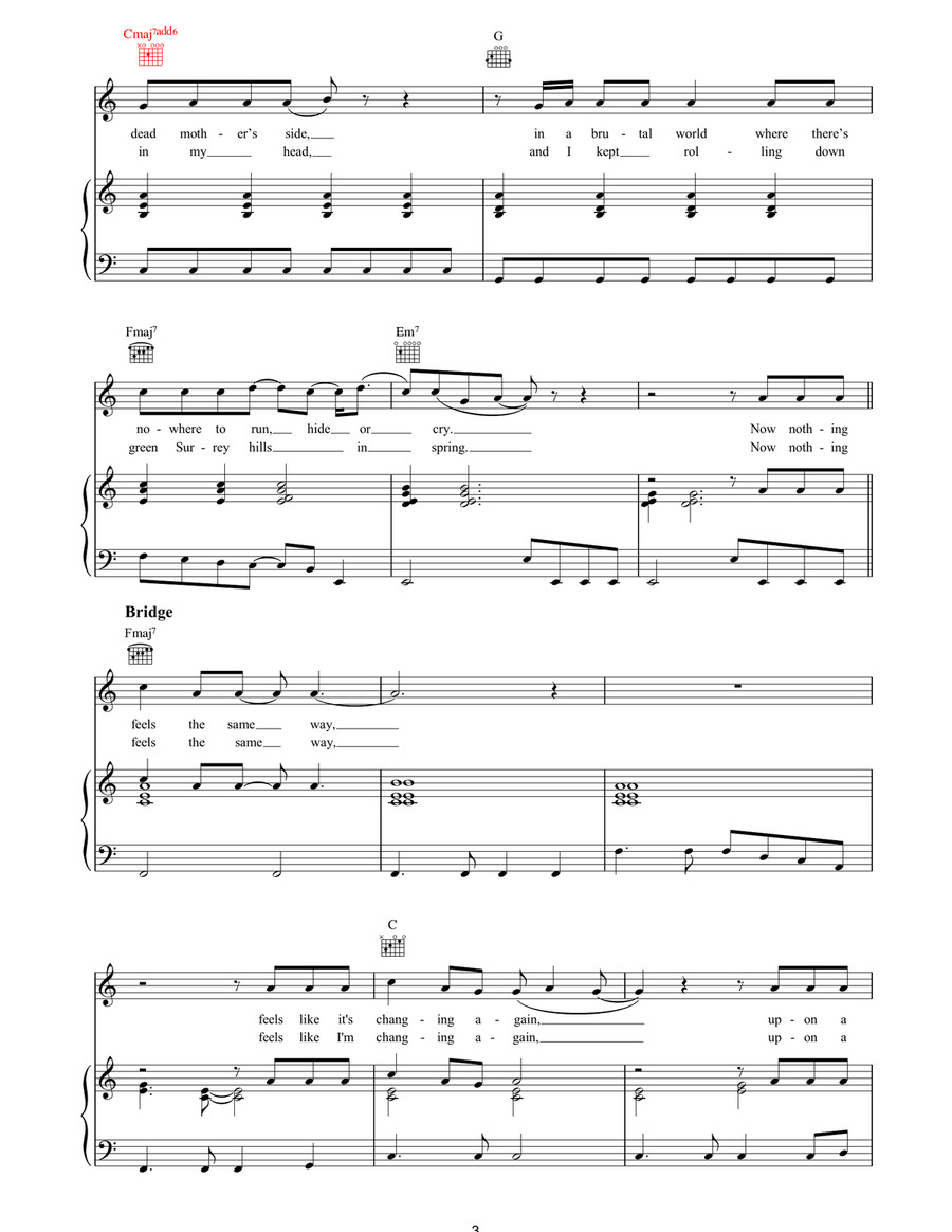 Whirlpool's End Whirlpool's End Piano, Vocal, Guitar scores gallery preview page 3