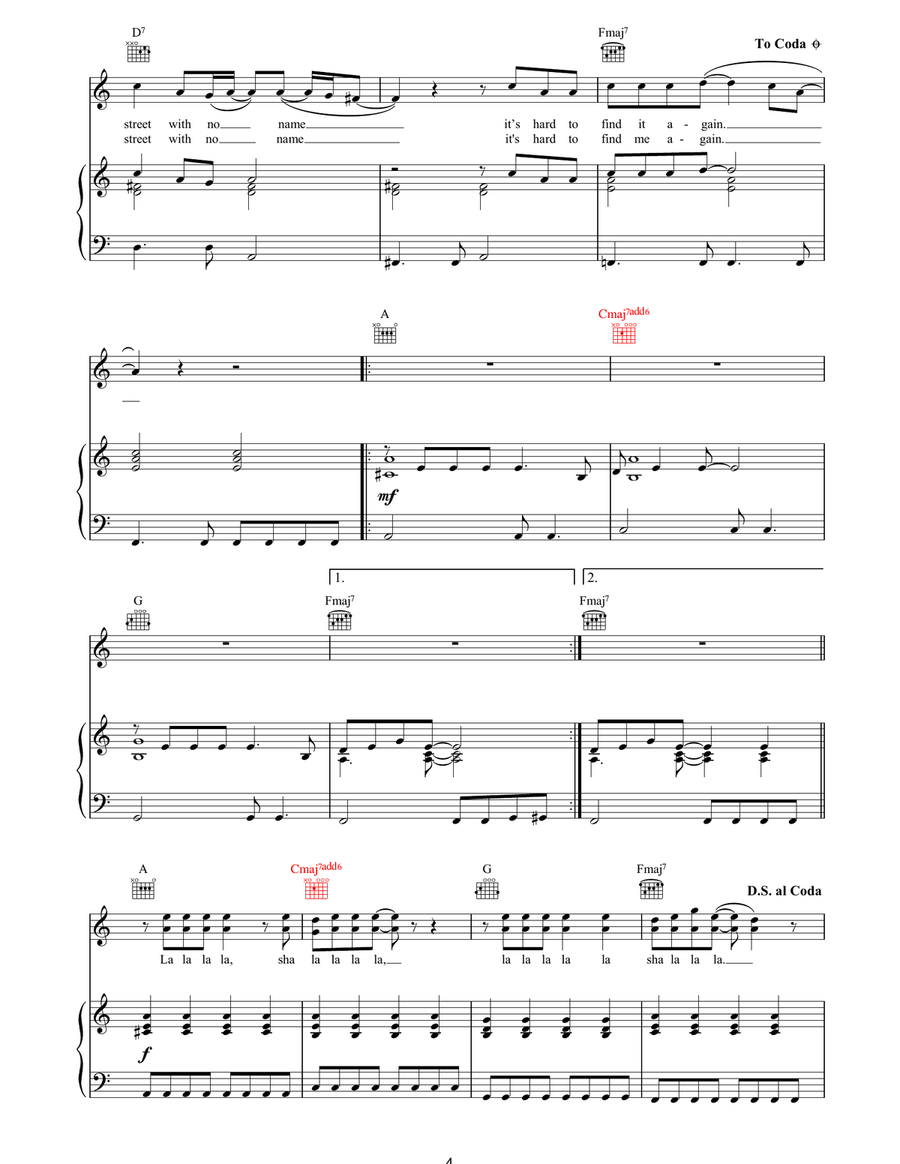 Whirlpool's End Whirlpool's End Piano, Vocal, Guitar scores gallery preview page 4