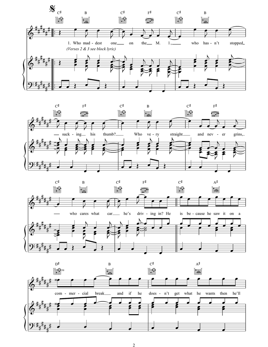 Globe Alone Globe Alone Piano, Vocal, Guitar scores gallery preview page 2