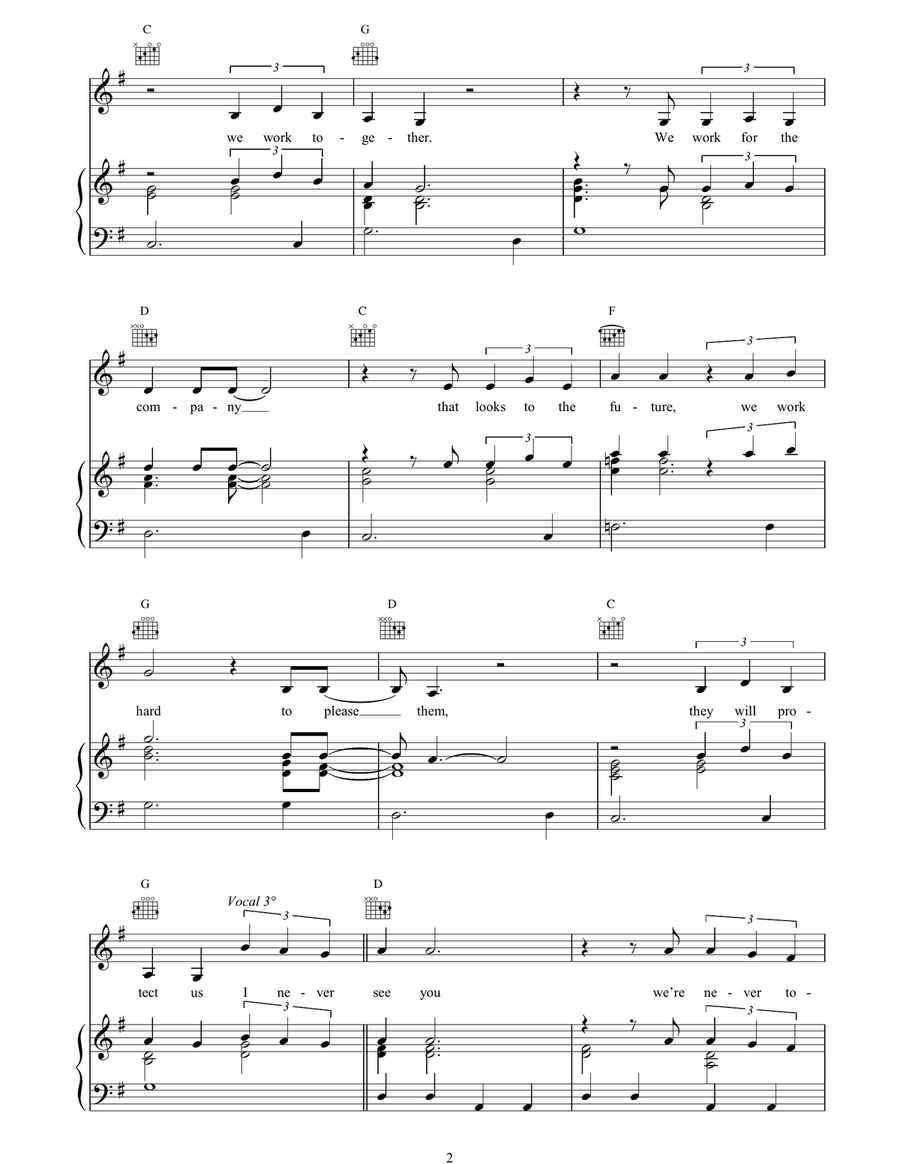Yuko and Hiro Yuko and Hiro Piano, Vocal, Guitar scores gallery preview page 2