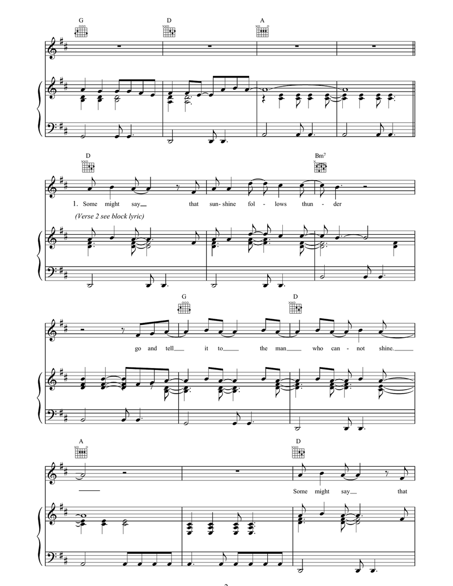Some Might Say Some Might Say Piano, Vocal, Guitar scores gallery preview page 2