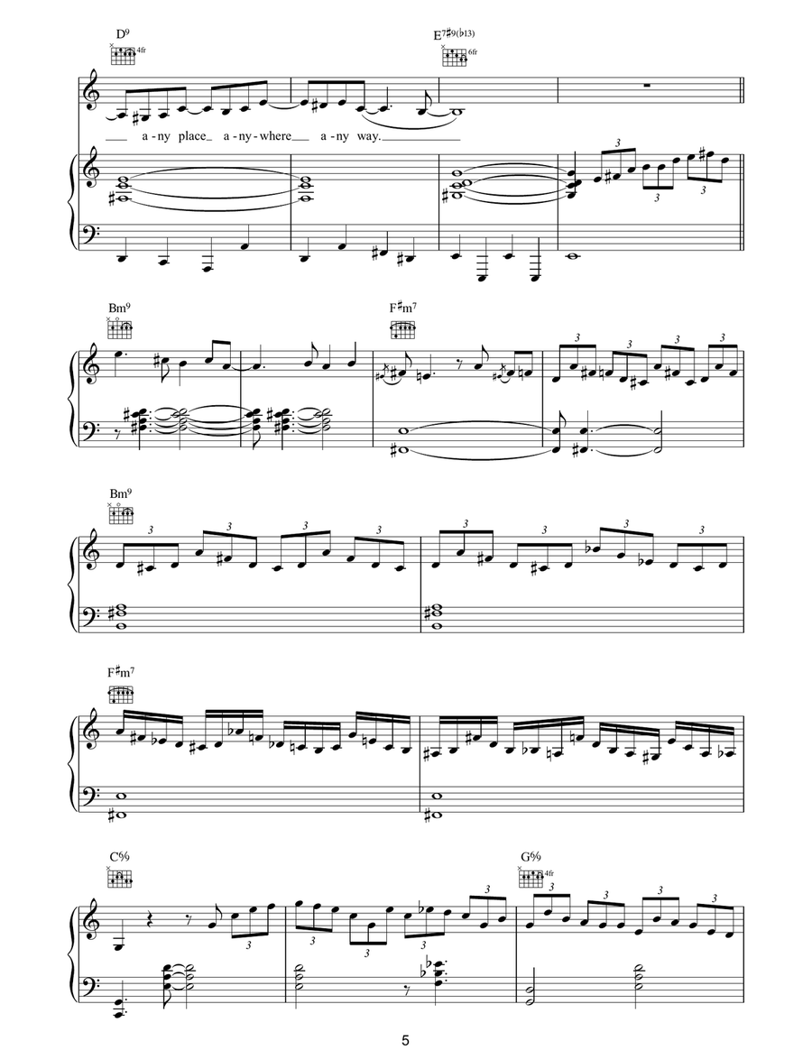 Call Me Call Me Piano, Vocal, Guitar scores gallery preview page 5