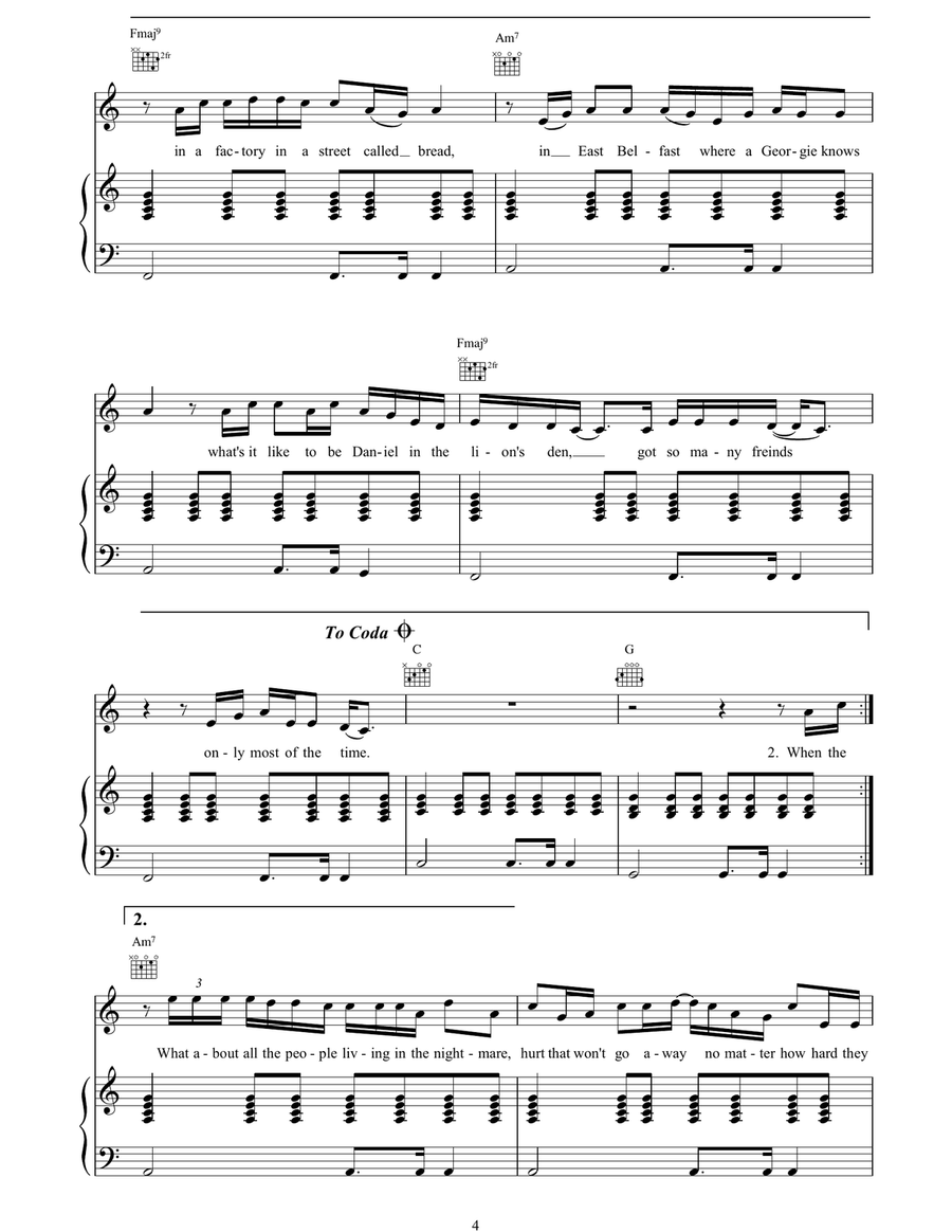 Ancient Highway Ancient Highway Piano, Vocal, Guitar scores gallery preview page 4