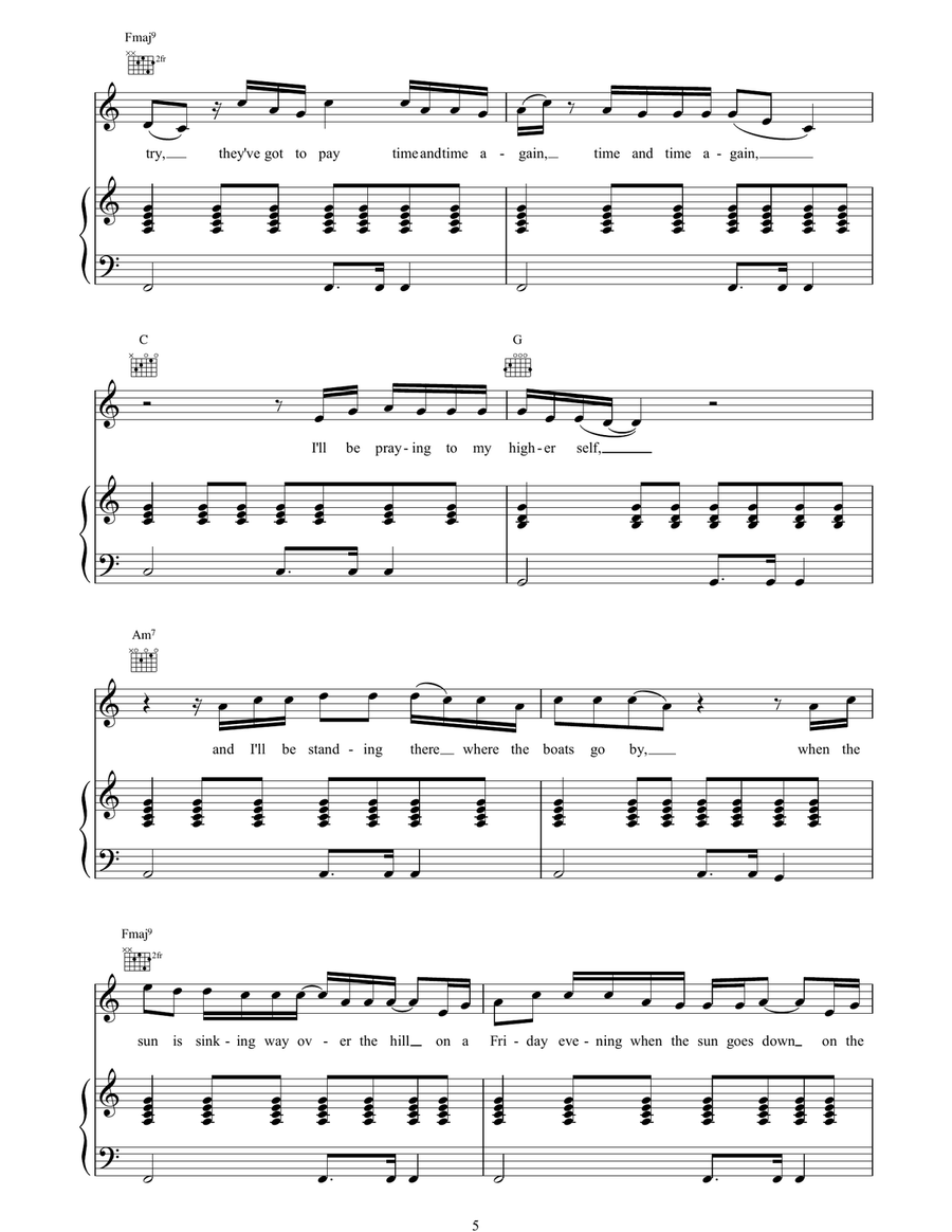 Ancient Highway Ancient Highway Piano, Vocal, Guitar scores gallery preview page 5