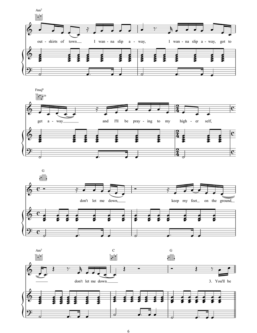 Ancient Highway Ancient Highway Piano, Vocal, Guitar scores gallery preview page 6
