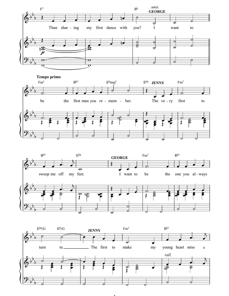 The First Man You Remember (from Aspects Of Love) Piano, Vocal, Guitar scores gallery preview page 4