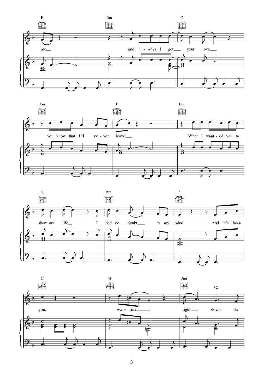 Right Down The Line Right Down The Line Piano, Vocal, Guitar scores gallery preview page 3