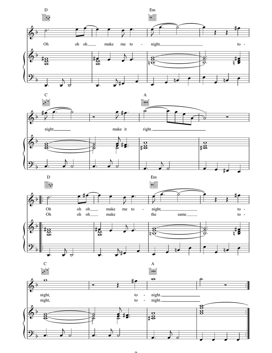 Atomic Atomic Piano, Vocal, Guitar scores gallery preview page 2