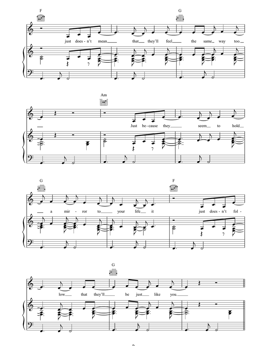 Heavenly Nobodies Heavenly Nobodies Piano, Vocal, Guitar scores gallery preview page 2