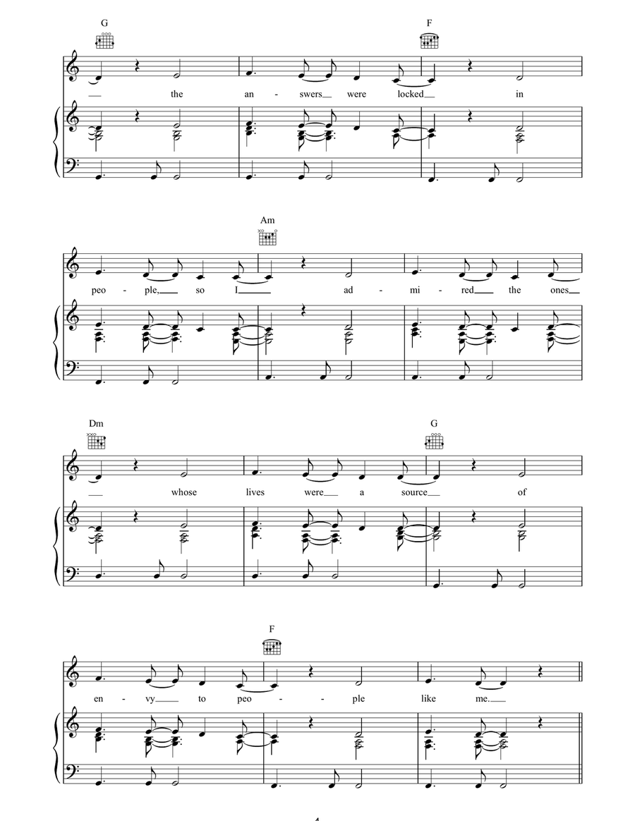 Heavenly Nobodies Heavenly Nobodies Piano, Vocal, Guitar scores gallery preview page 4