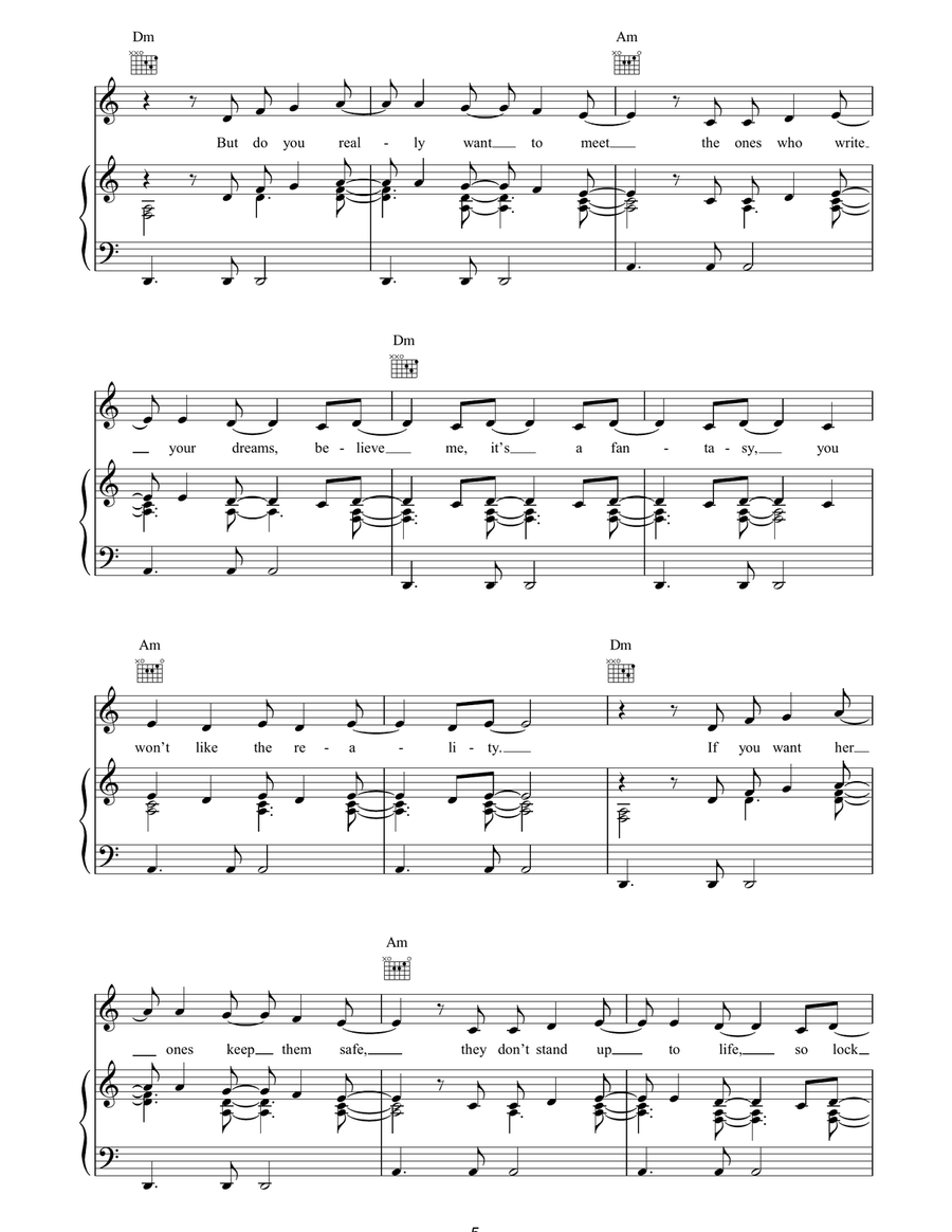 Heavenly Nobodies Heavenly Nobodies Piano, Vocal, Guitar scores gallery preview page 5
