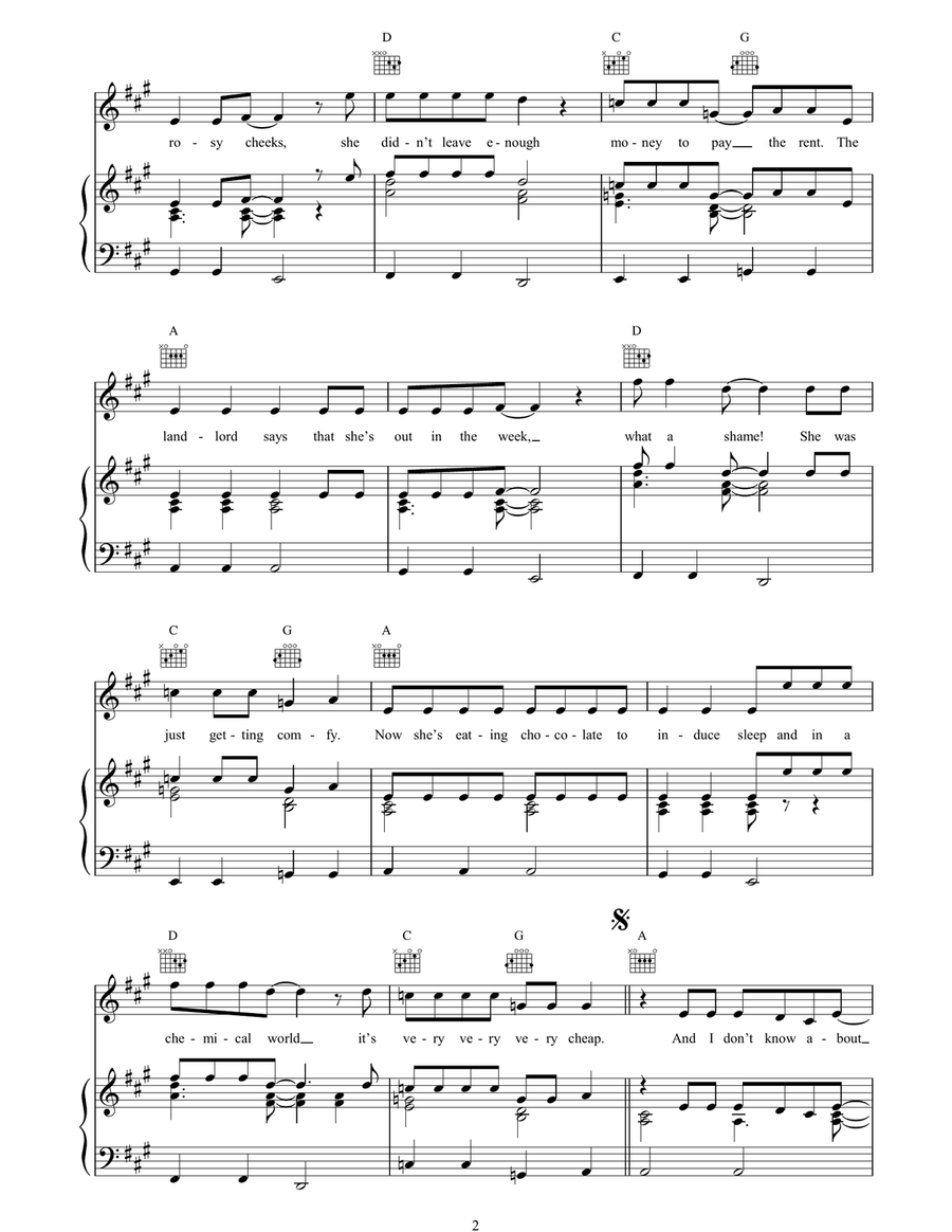 Chemical World Chemical World Piano, Vocal, Guitar scores gallery preview page 2
