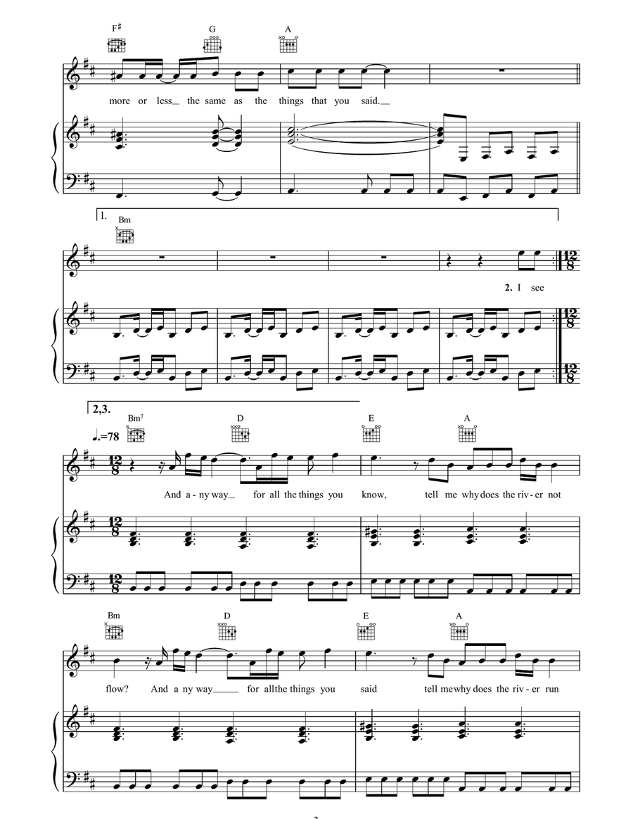 The Riverboat Song The Riverboat Song Piano, Vocal, Guitar scores gallery preview page 3