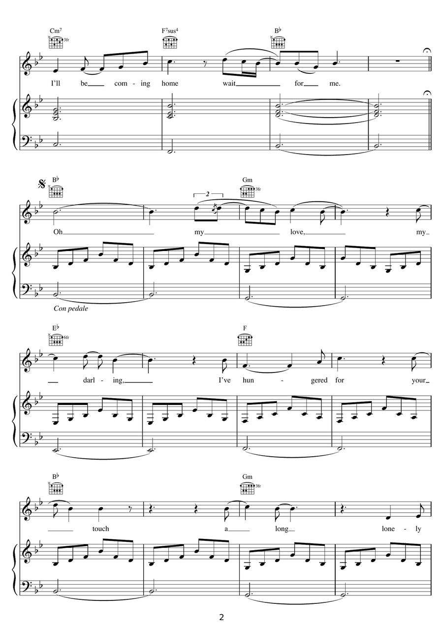 Unchained Melody Unchained Melody Easy Piano scores gallery preview page 2