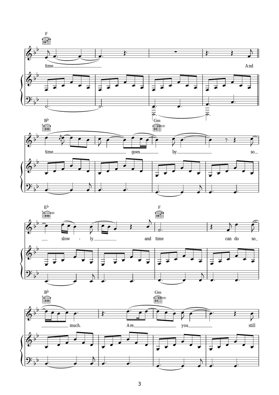 Unchained Melody Unchained Melody Acoustic Guitar scores gallery preview page 3