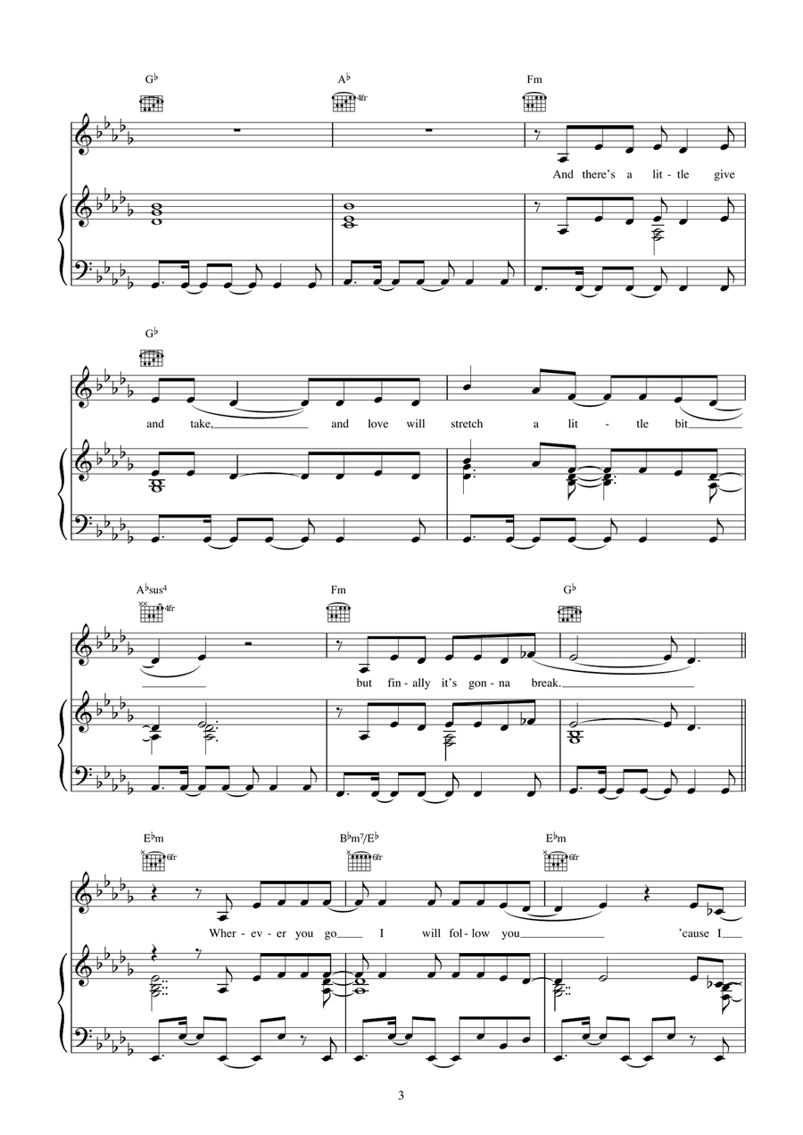 Wrong Wrong Piano, Vocal, Guitar scores gallery preview page 3