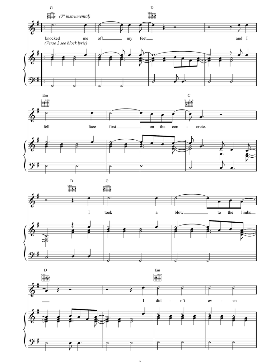 Bully Boy Bully Boy Piano, Vocal, Guitar scores gallery preview page 2