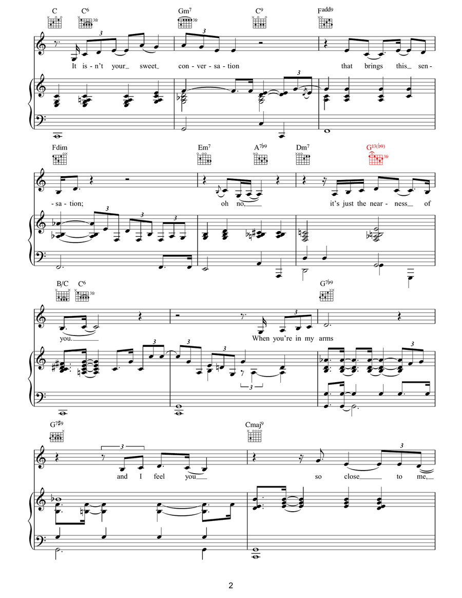 The Nearness Of You The Nearness Of You Piano, Vocal, Guitar scores gallery preview page 2