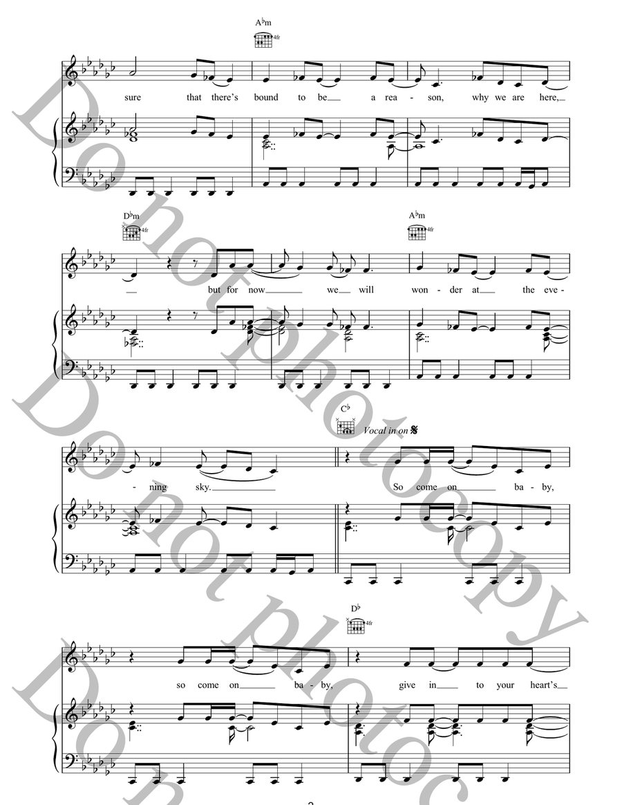 Beautiful Night Beautiful Night Acoustic Guitar scores gallery preview page 2