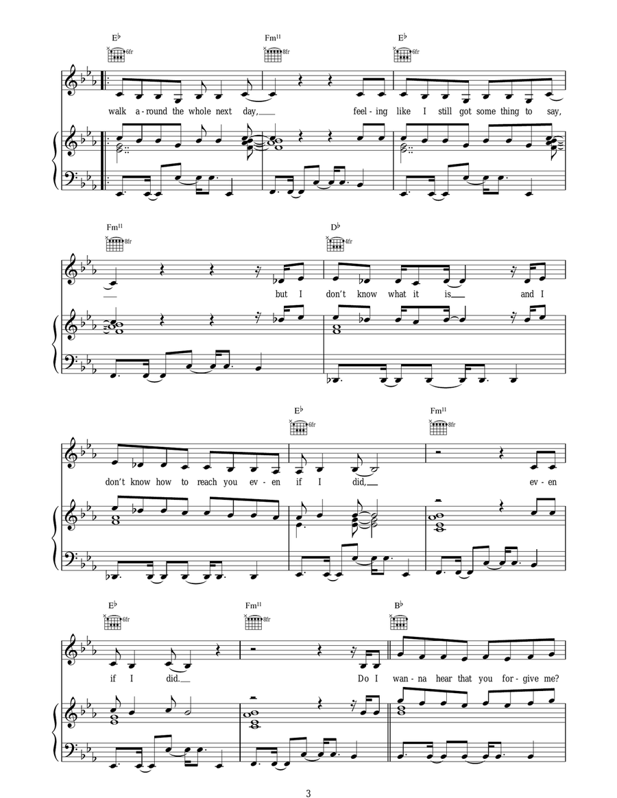 The Heart Remains A Child Piano, Vocal, Guitar scores gallery preview page 3