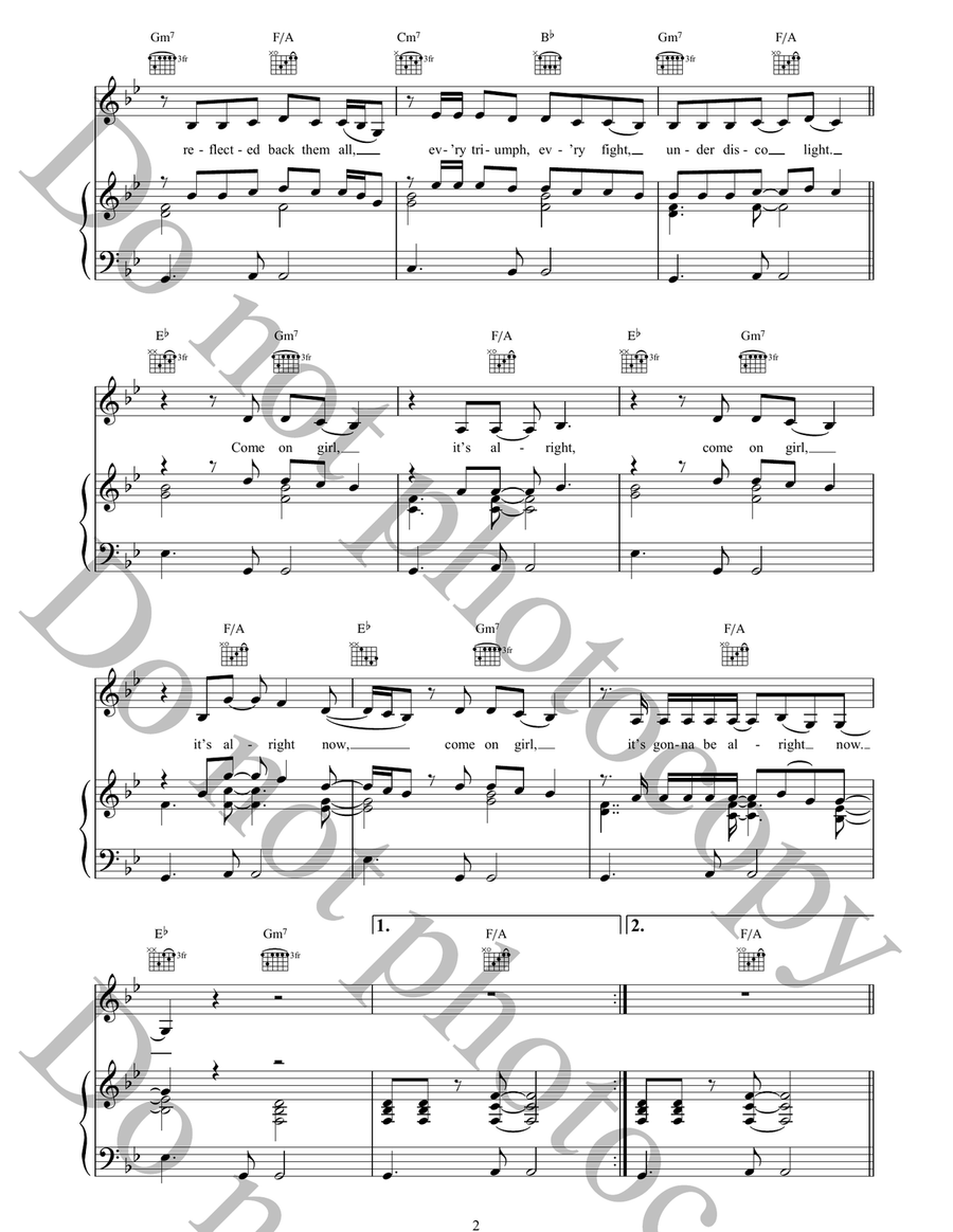 Mirrorball Mirrorball Piano, Vocal, Guitar scores gallery preview page 2
