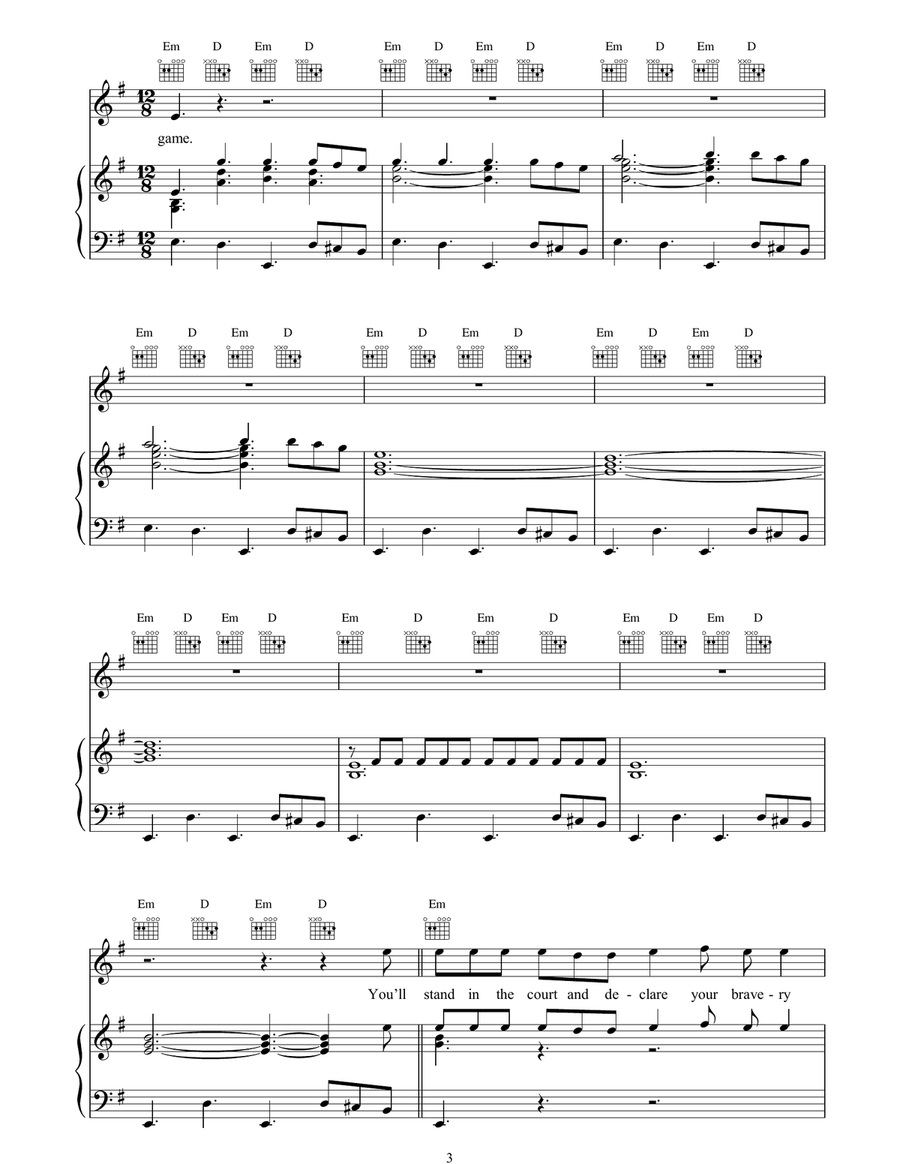 P.C. Keen P.C. Keen Piano, Vocal, Guitar scores gallery preview page 3
