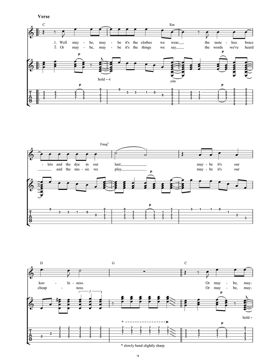 Trash Trash Acoustic Guitar scores gallery preview page 2