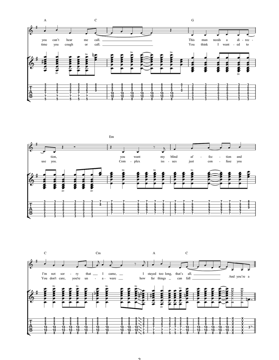 Stop Your Crying Stop Your Crying Acoustic Guitar scores gallery preview page 2