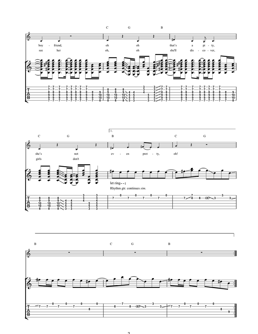 Alice In Vain Alice In Vain Acoustic Guitar scores gallery preview page 2